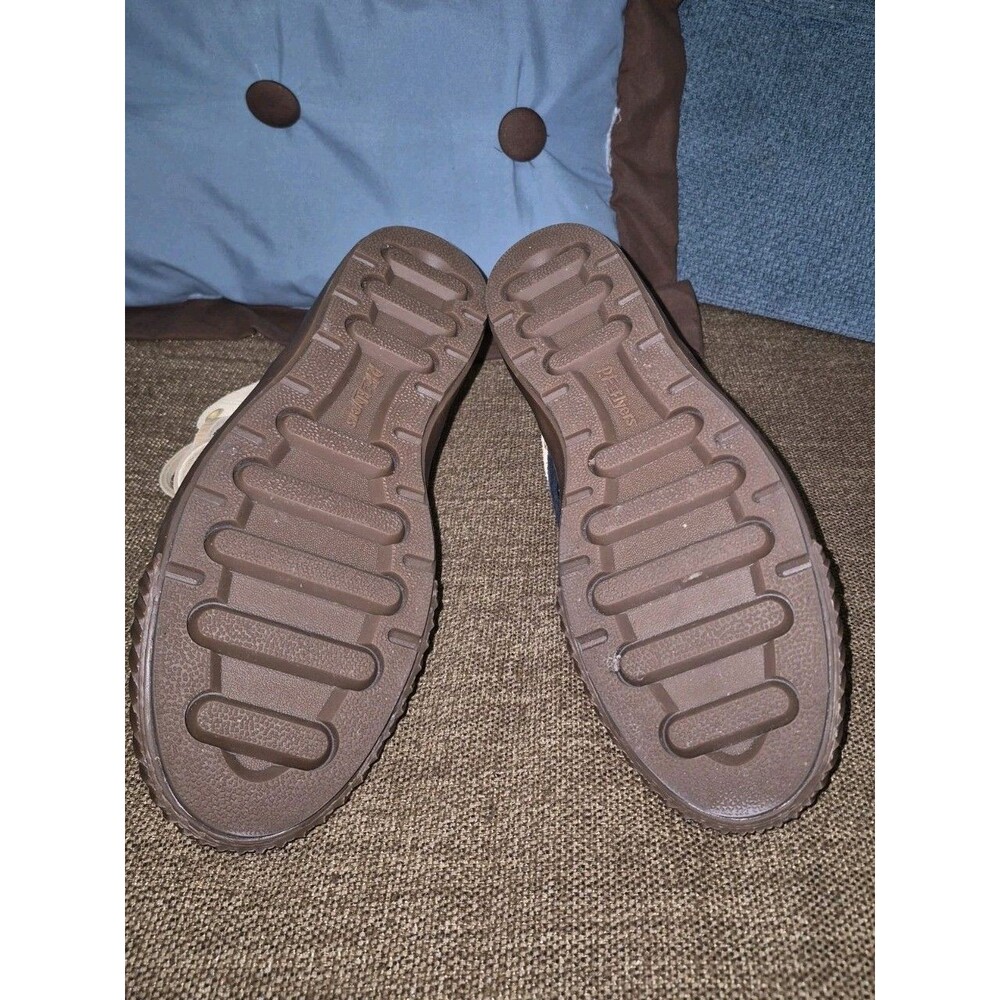 P.F. Flyers Men’s Suede Ankle Bootie Lace-Up Colorblock Beige/Blue/Brown 5.5 - Picture 8 of 8